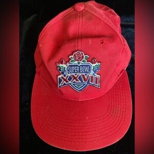 Vintage Super Bowl 27 XXVII Red Rose New Era Hat - Rare- FLAWED